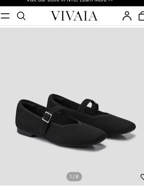 Vivaia women’s sz 40.5 Margot mary janes walking comfy stretch knit shoes